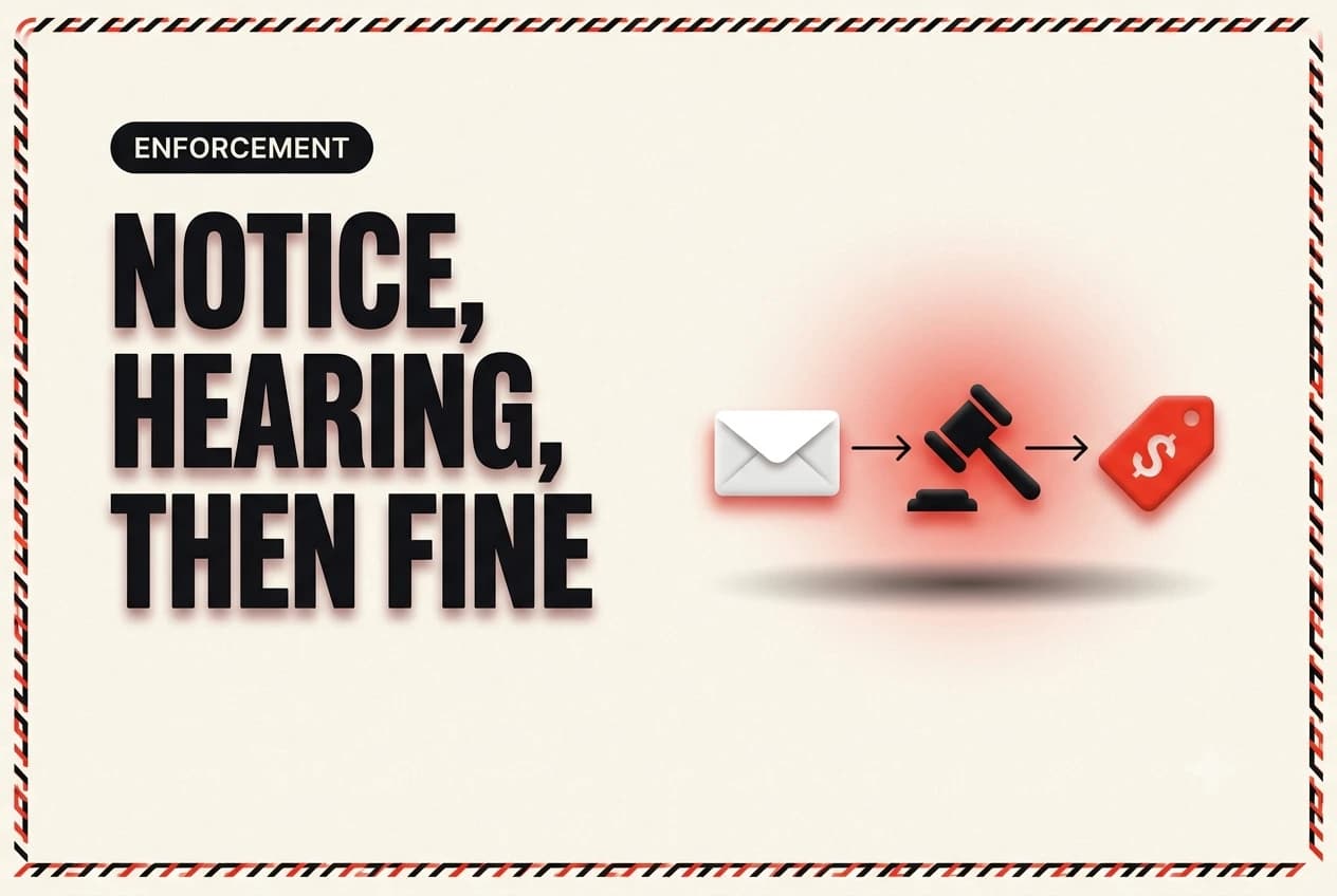 HOA fine hearing due process
