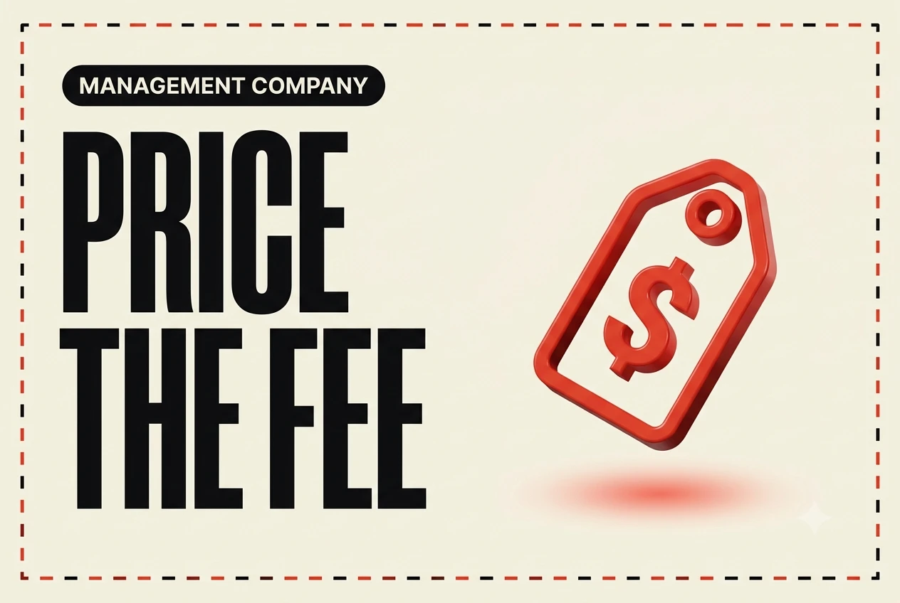 Board reviewing an HOA management company fee proposal