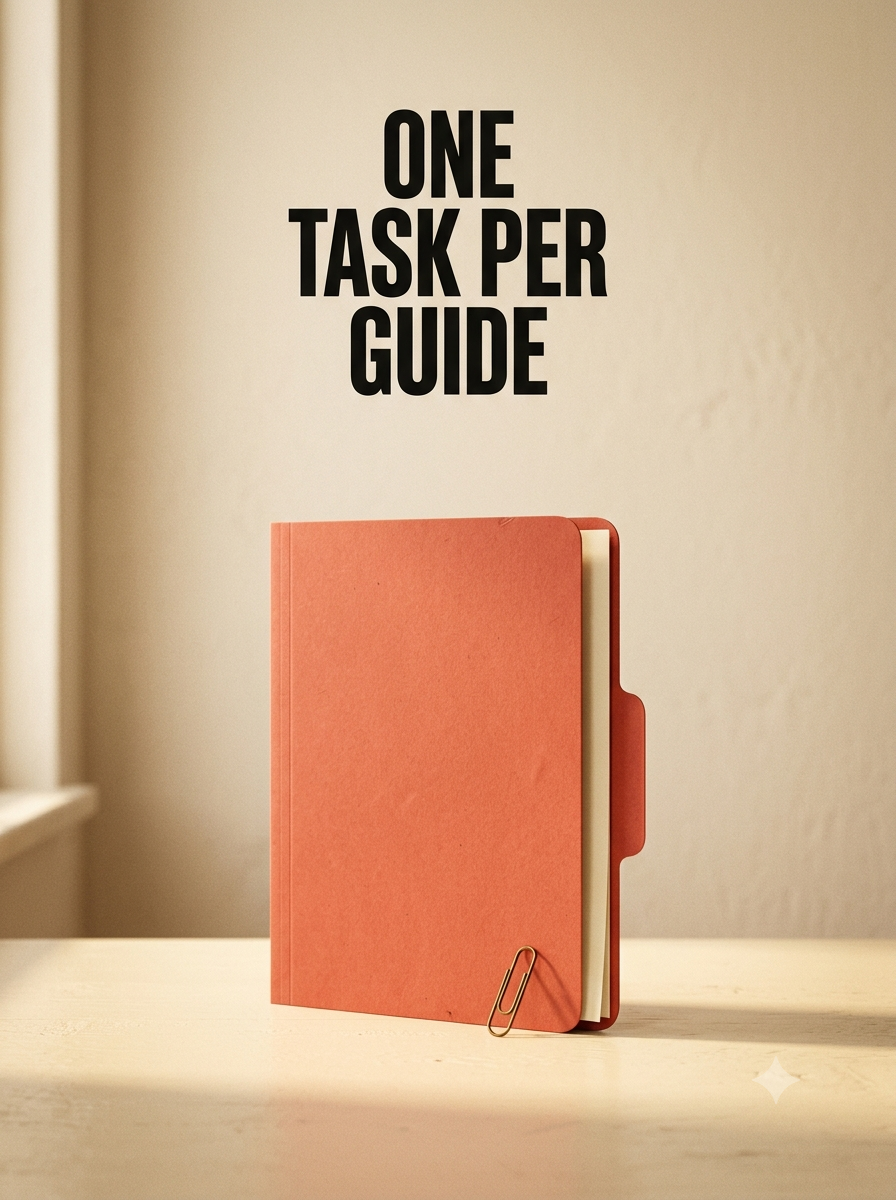 One task per guide